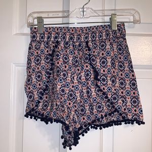 Patterned fabric shorts